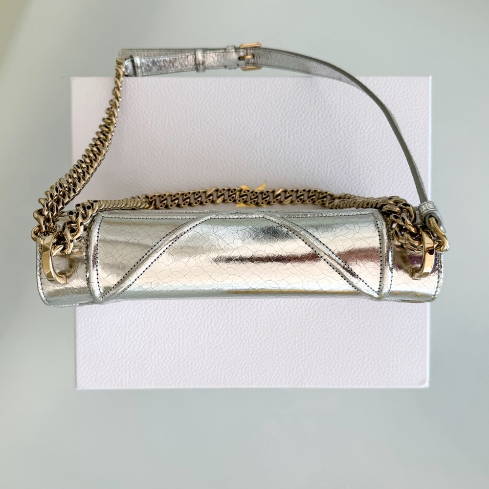 Christian Dior 💎 $3,900 Diorama Medium Metallic Leather Bag with package - Picture 9 of 16